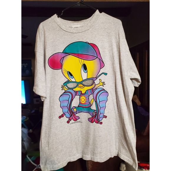 Warner Bros. Other - 90s TWEETY BIRD LOONEY TUNES T-Shirt XL cartoon hip hop VINTAGE 1996